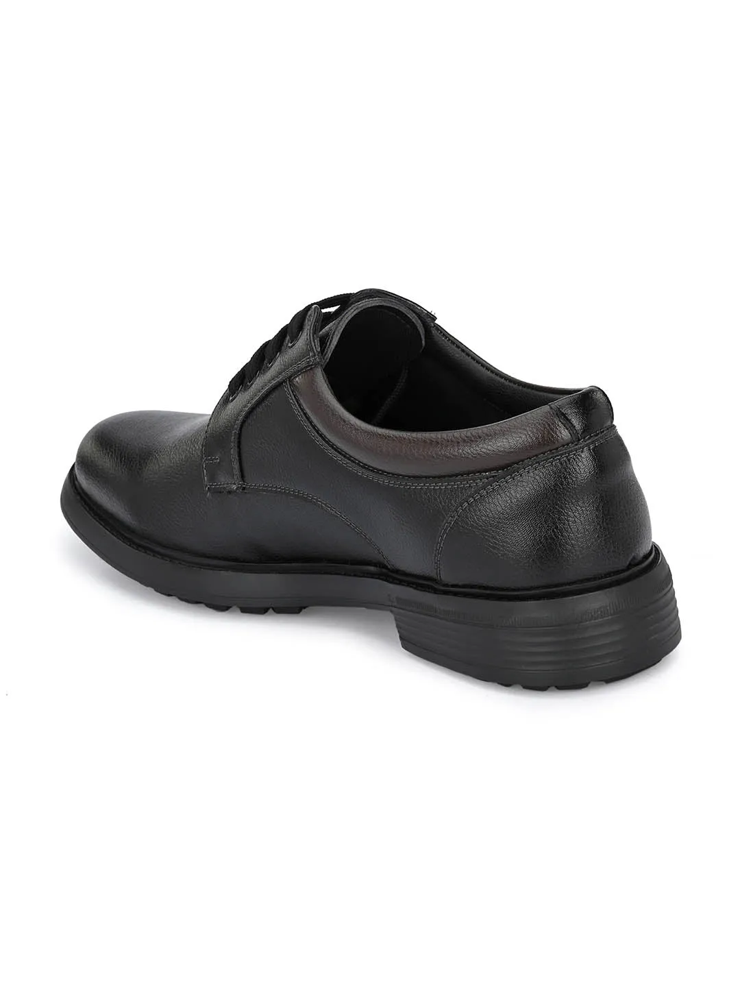 Hitz Men's Black Synthetic Lace-up Casual Shoes