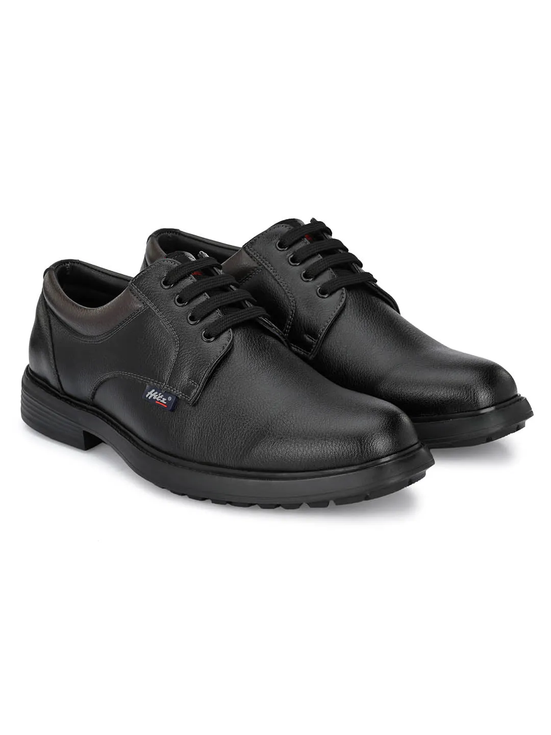 Hitz Men's Black Synthetic Lace-up Casual Shoes