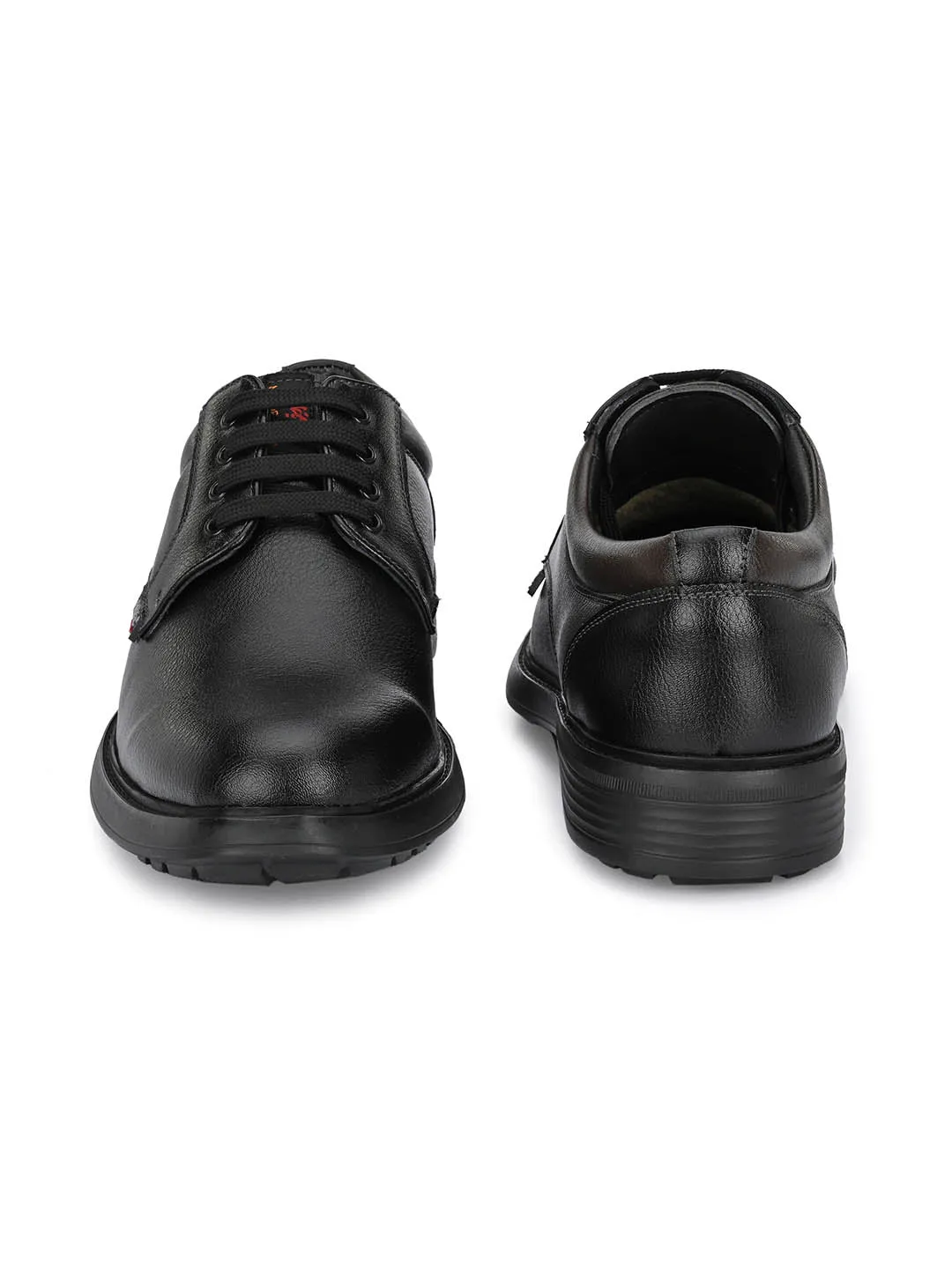 Hitz Men's Black Synthetic Lace-up Casual Shoes