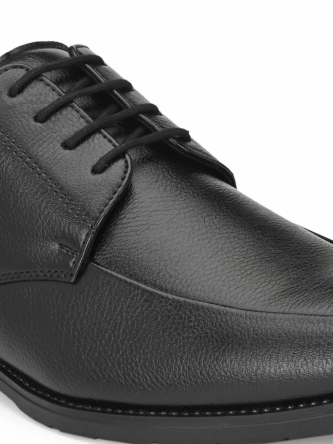 Hitz Men's Black Synthetic Lace-up Formal Shoes