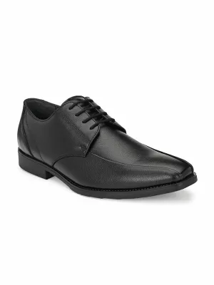 Hitz Men's Black Synthetic Lace-up Formal Shoes