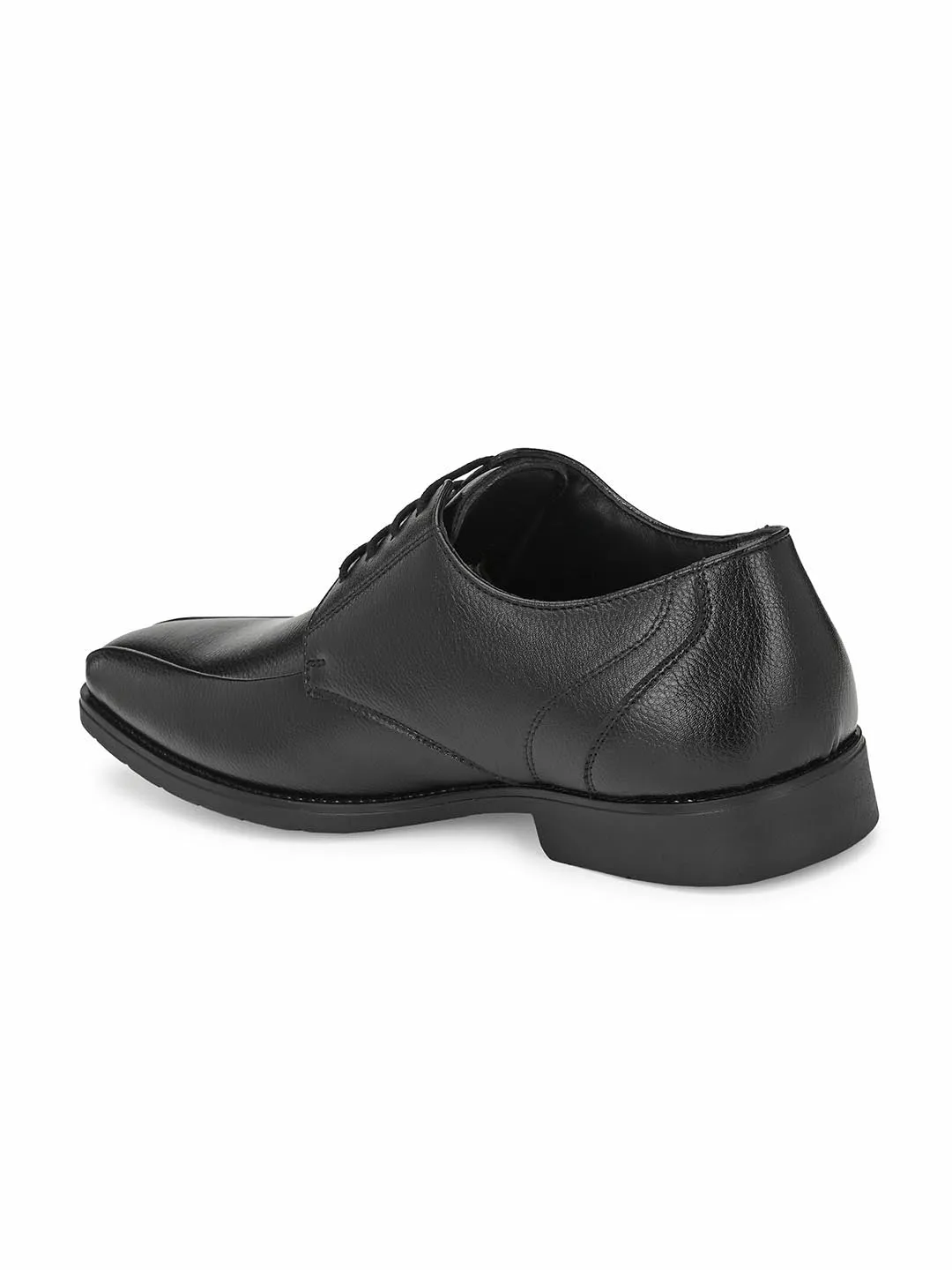 Hitz Men's Black Synthetic Lace-up Formal Shoes