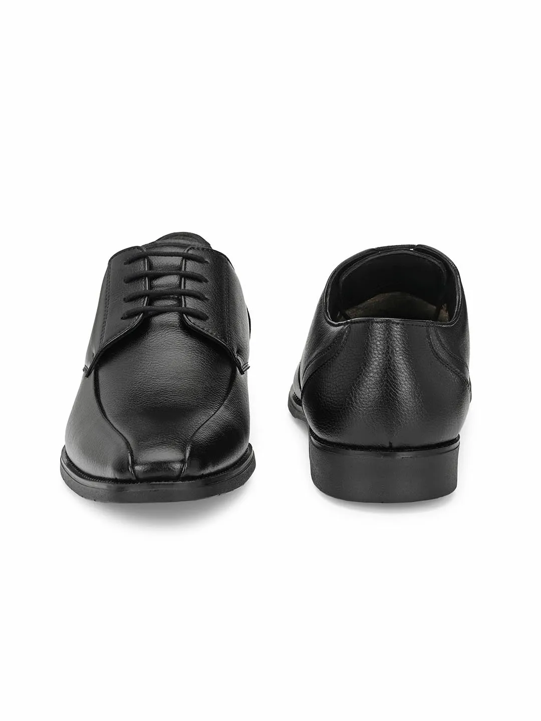 Hitz Men's Black Synthetic Lace-up Formal Shoes