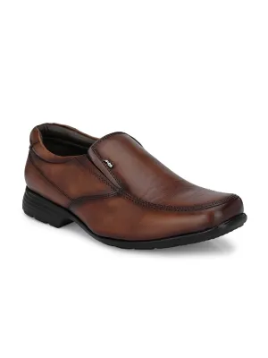 Hitz Men's Brown Leather Lace-up Comfort Shoes