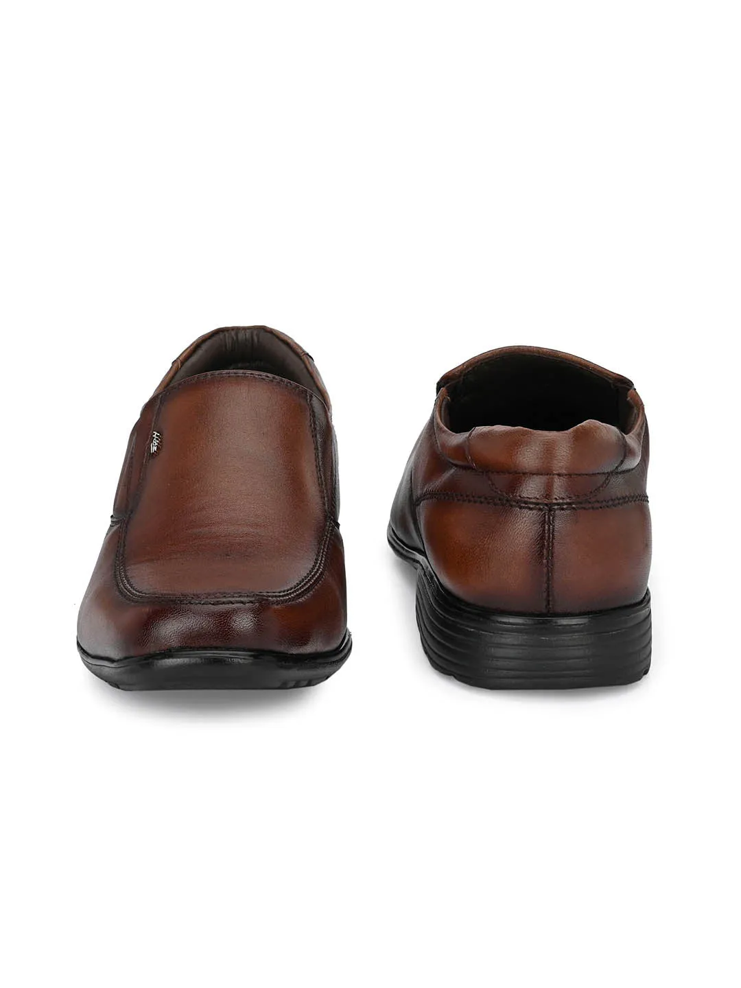 Hitz Men's Brown Leather Lace-up Comfort Shoes