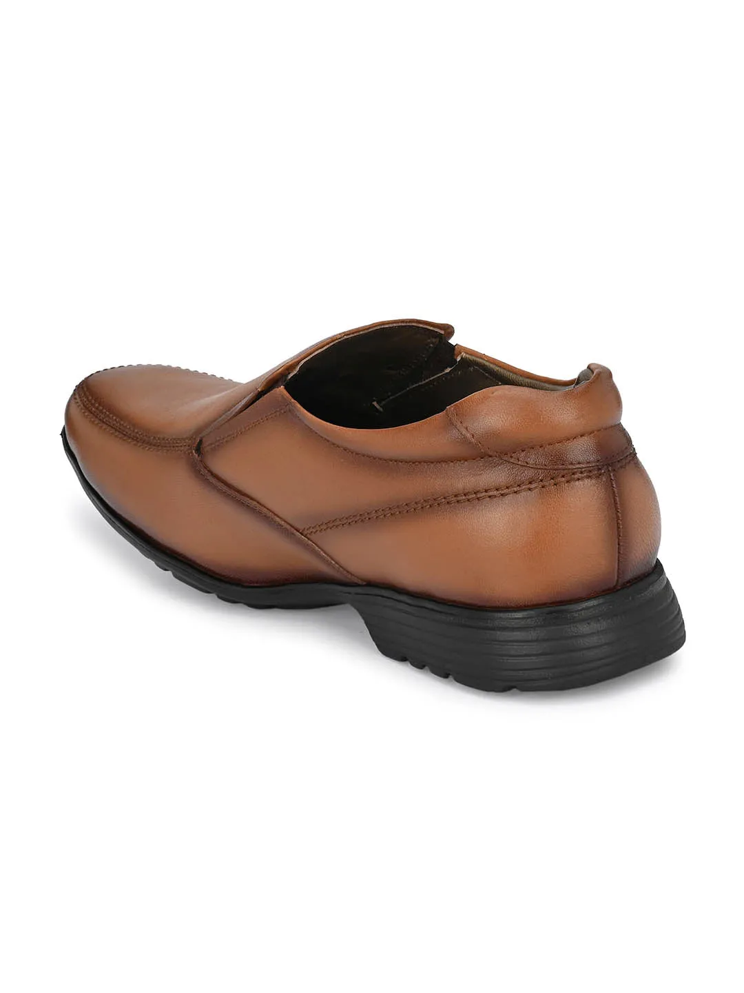 Hitz Men's Tan Leather Lace-up Comfort Shoes