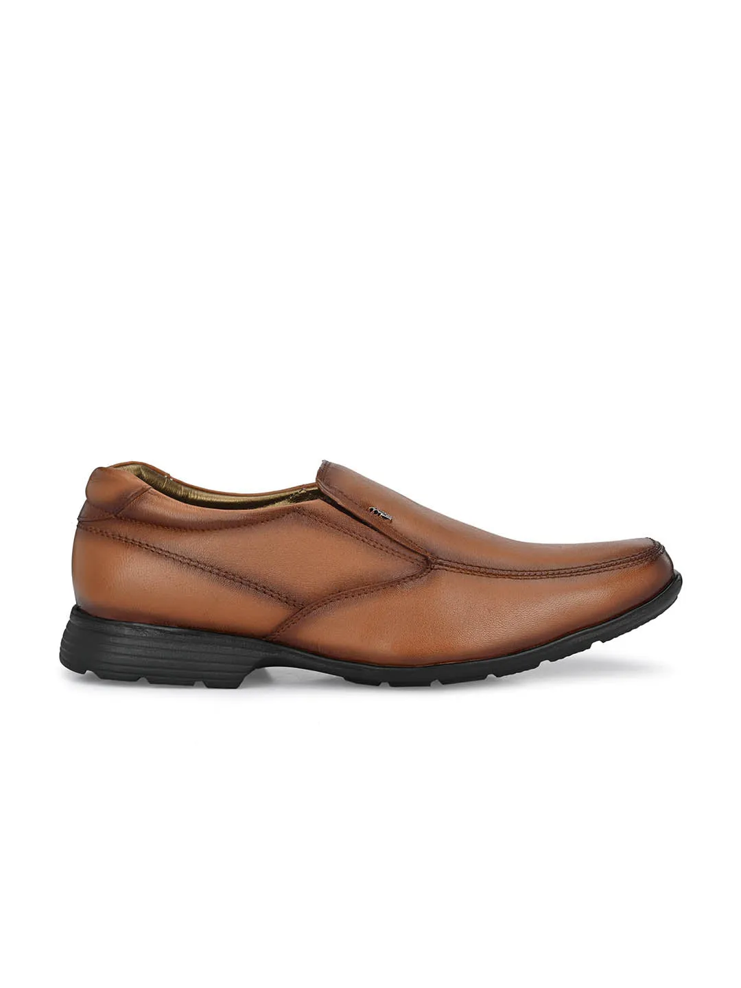 Hitz Men's Tan Leather Lace-up Comfort Shoes