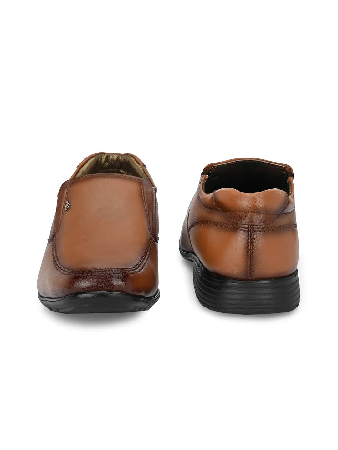 Hitz Men's Tan Leather Lace-up Comfort Shoes