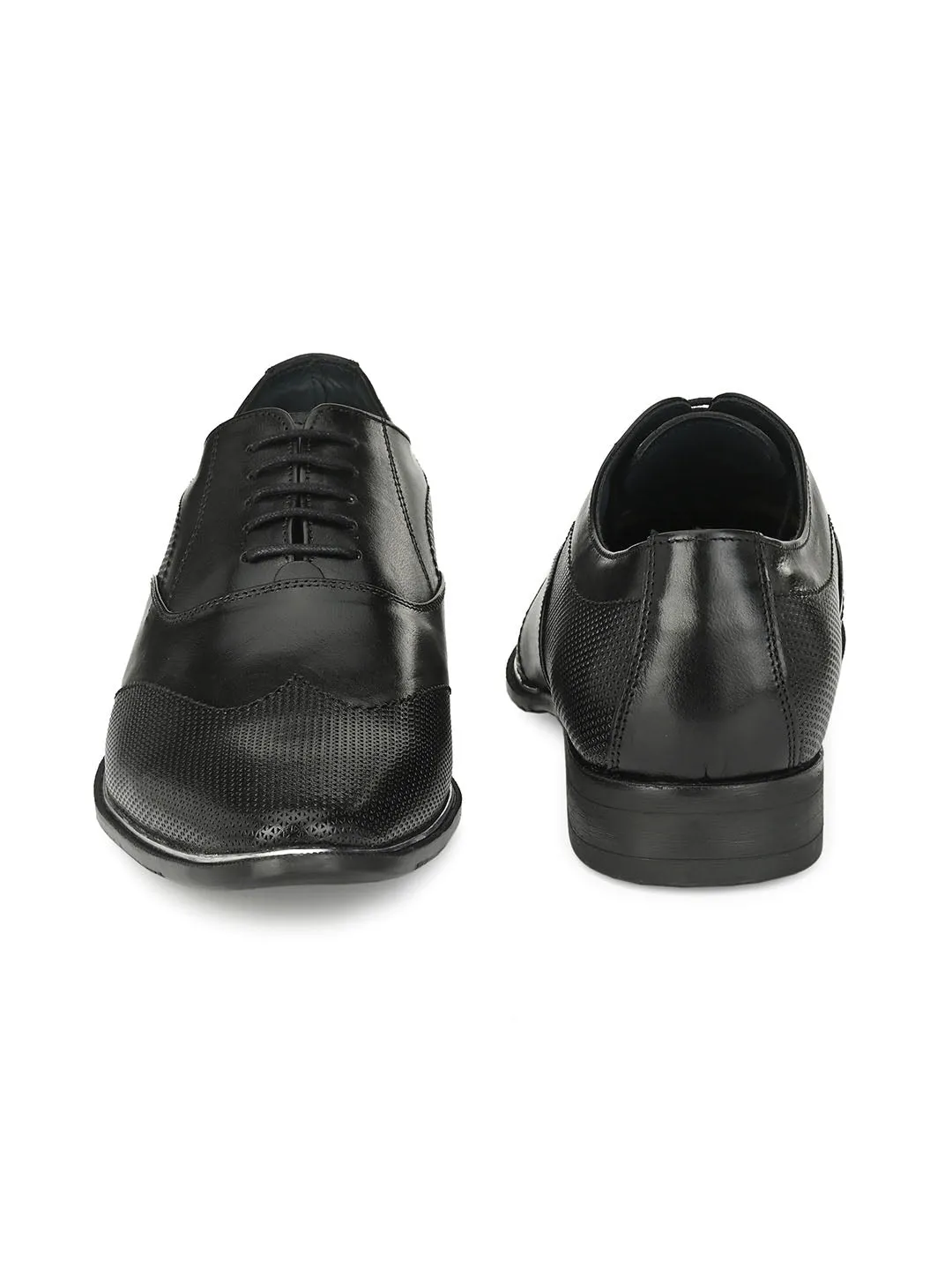 HITZ5920 Men's Black Leather Formal  Lace-Up Shoes