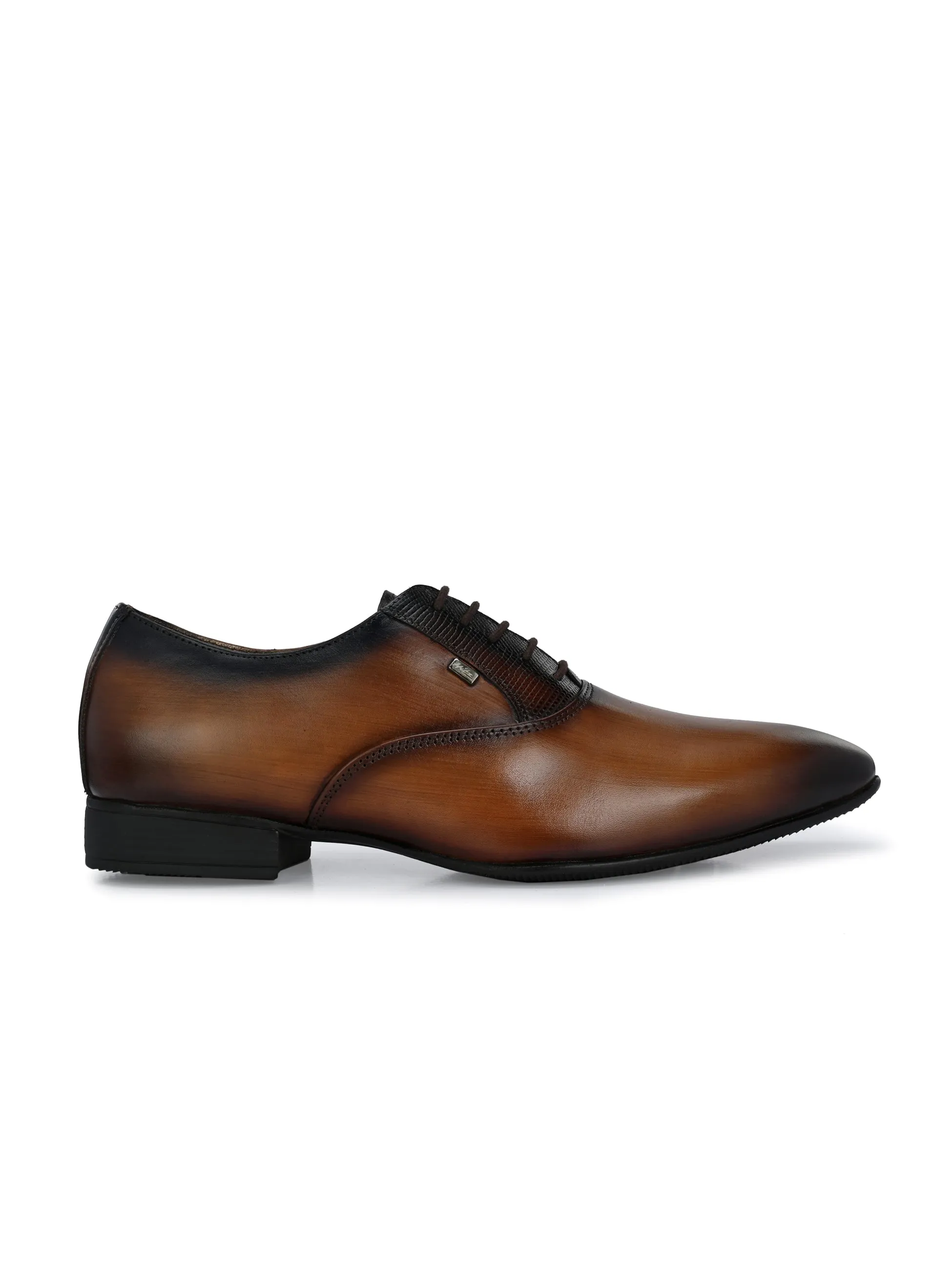 HITZ7055 Men's Tan Leather Formal Lace Up Shoes