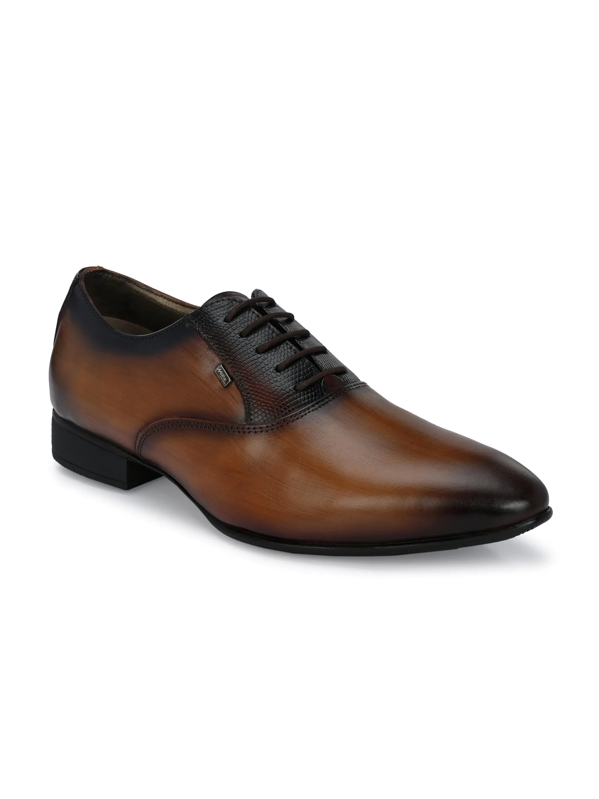 HITZ7055 Men's Tan Leather Formal Lace Up Shoes