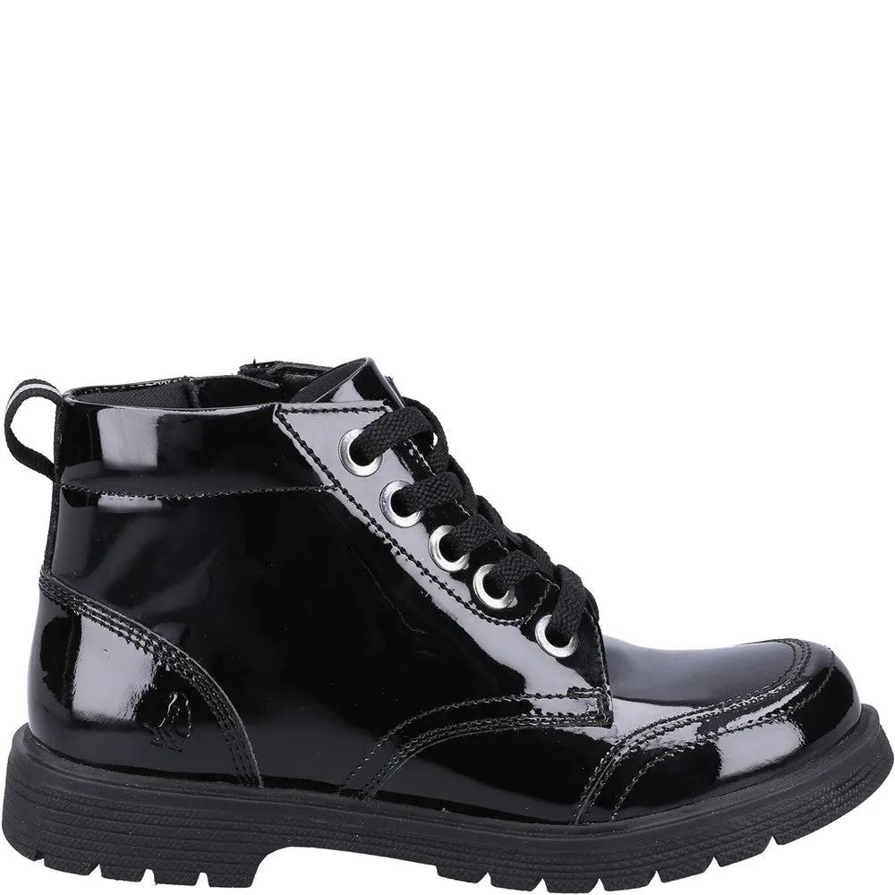 Hush Puppies Jolie Patent Senior School Boots