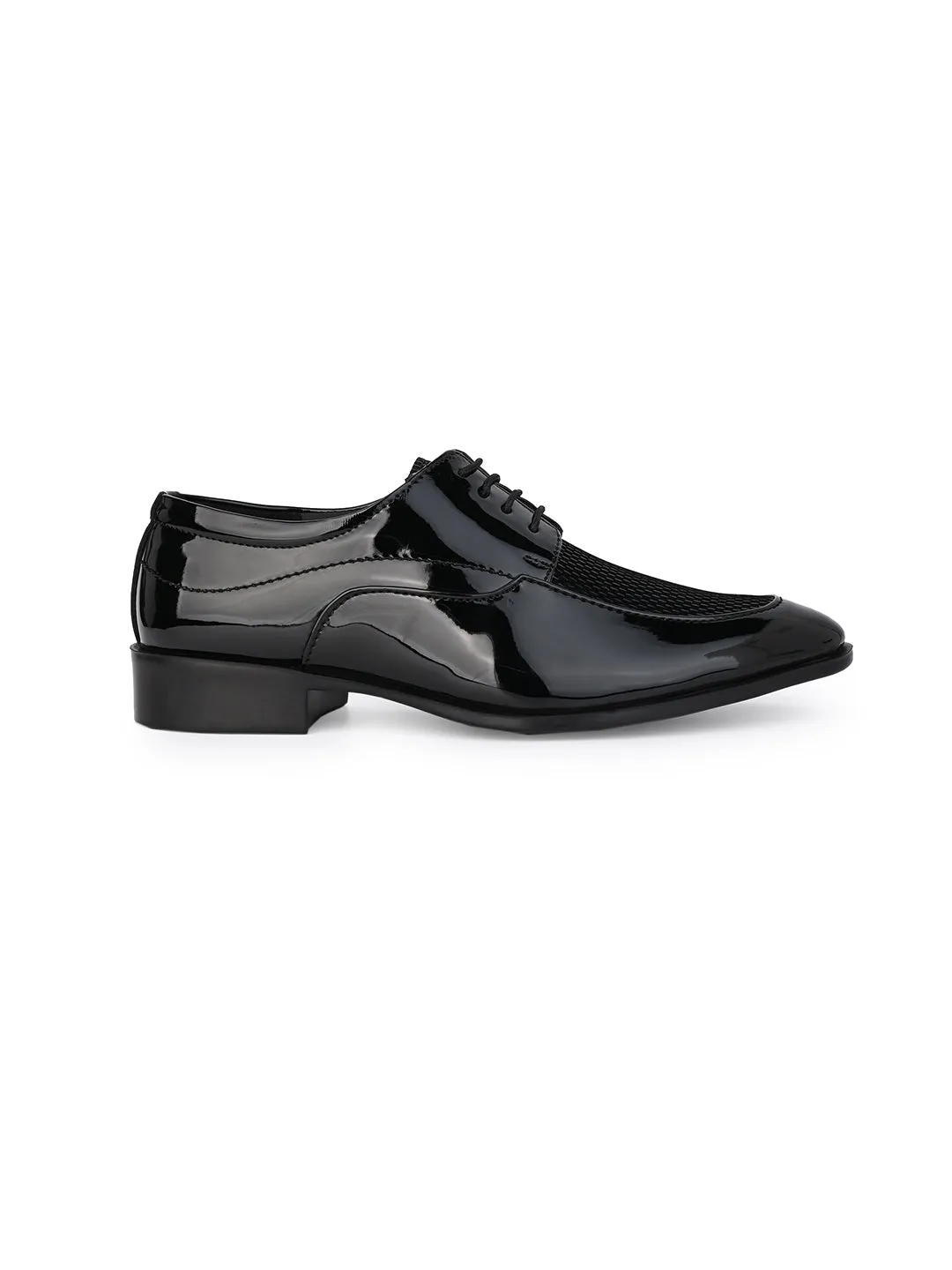 Hydes N Hues Men Black Patent Lace-ups