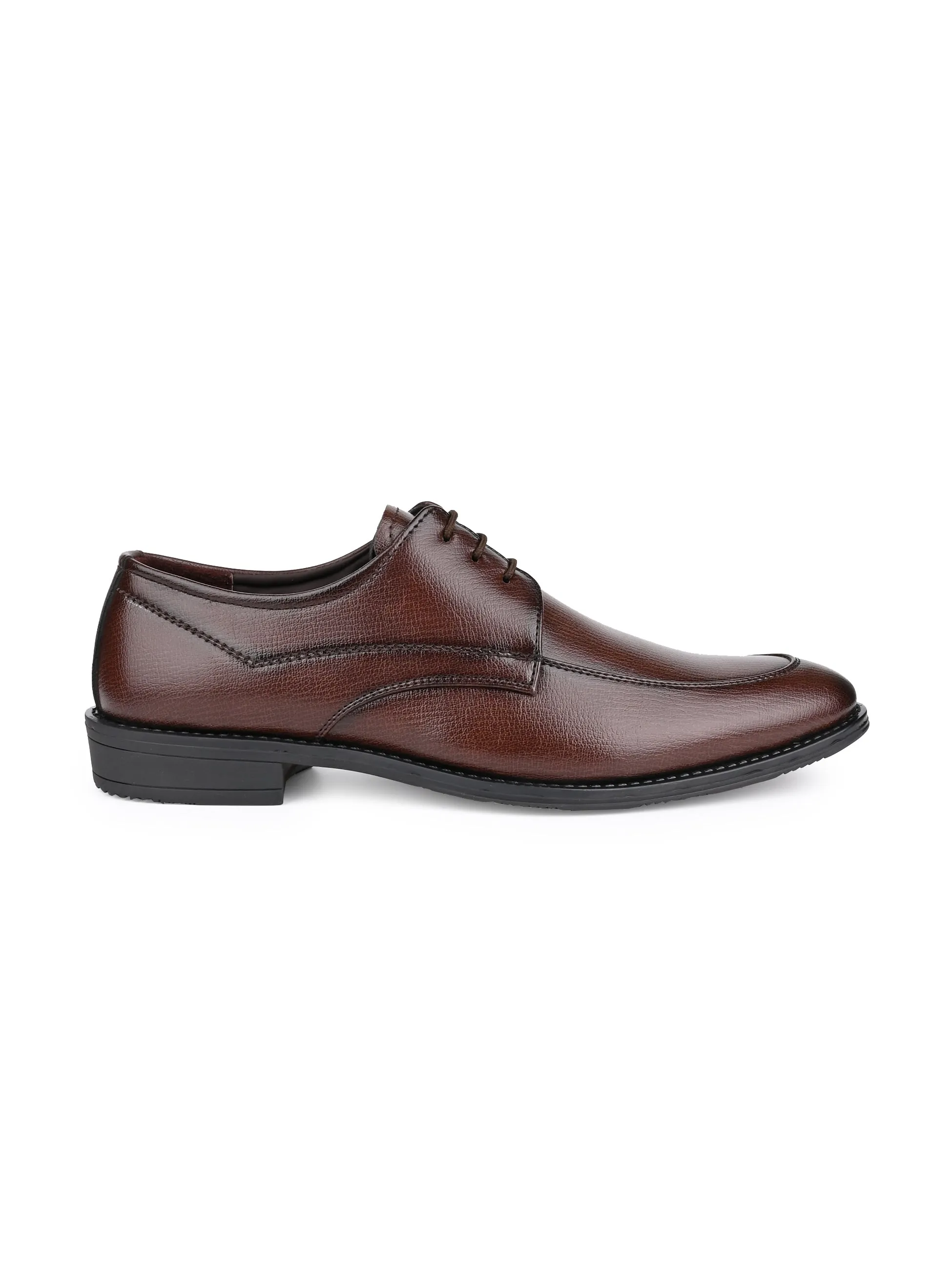 Hydes N Hues Men Brown Printed Lace-ups
