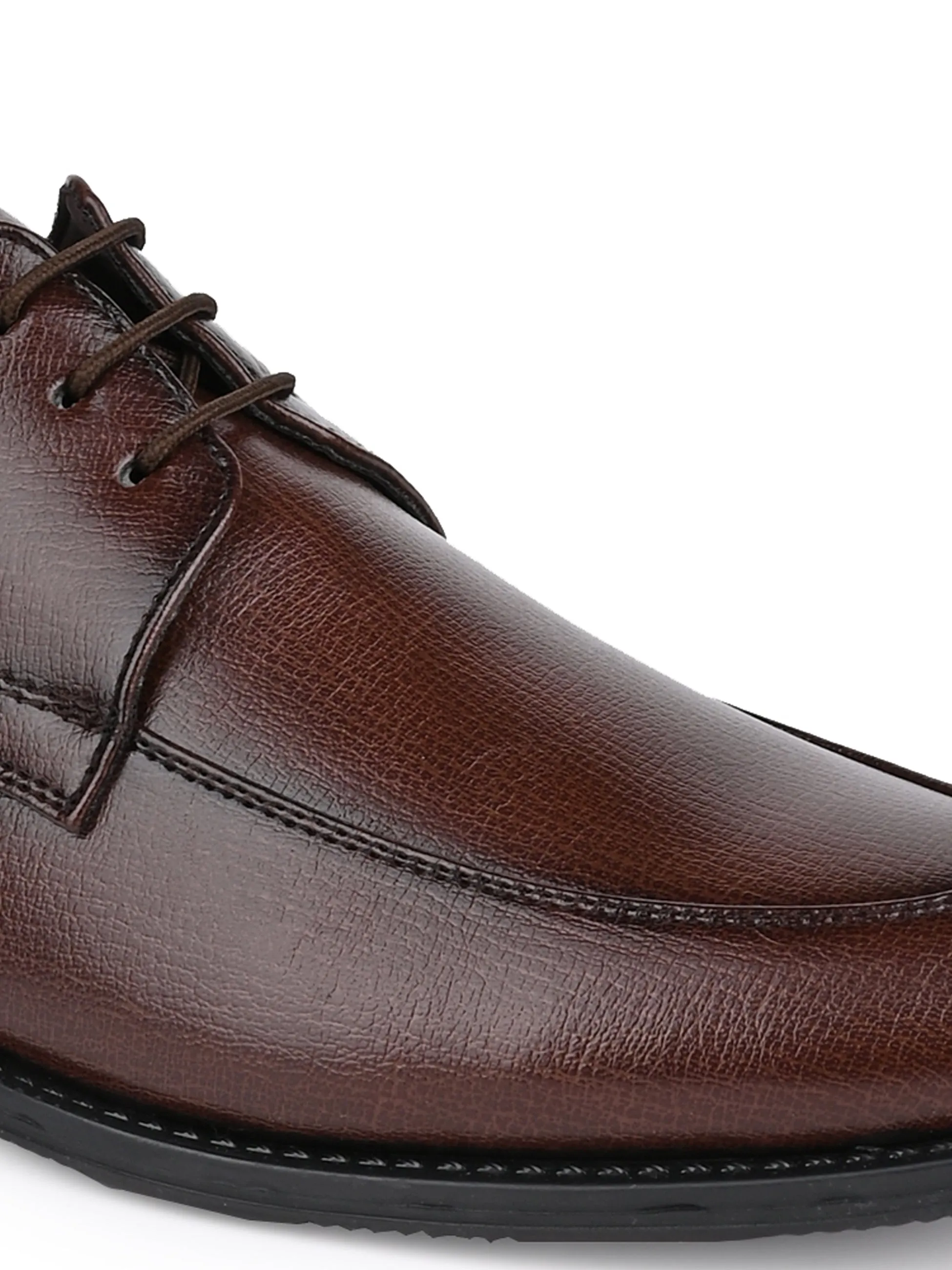 Hydes N Hues Men Brown Printed Lace-ups
