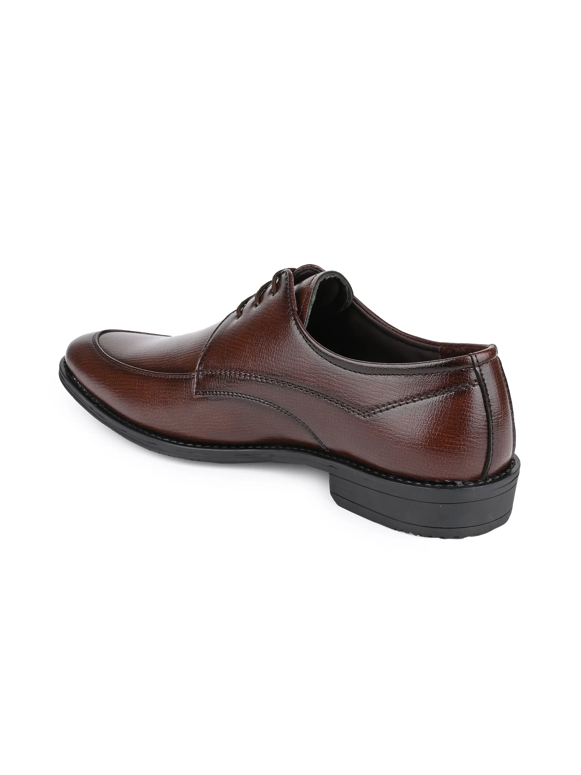 Hydes N Hues Men Brown Printed Lace-ups