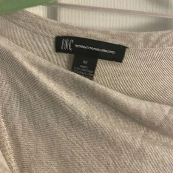 Inc fringe cross front sweater