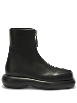 Jil Sander zip-up leather boots