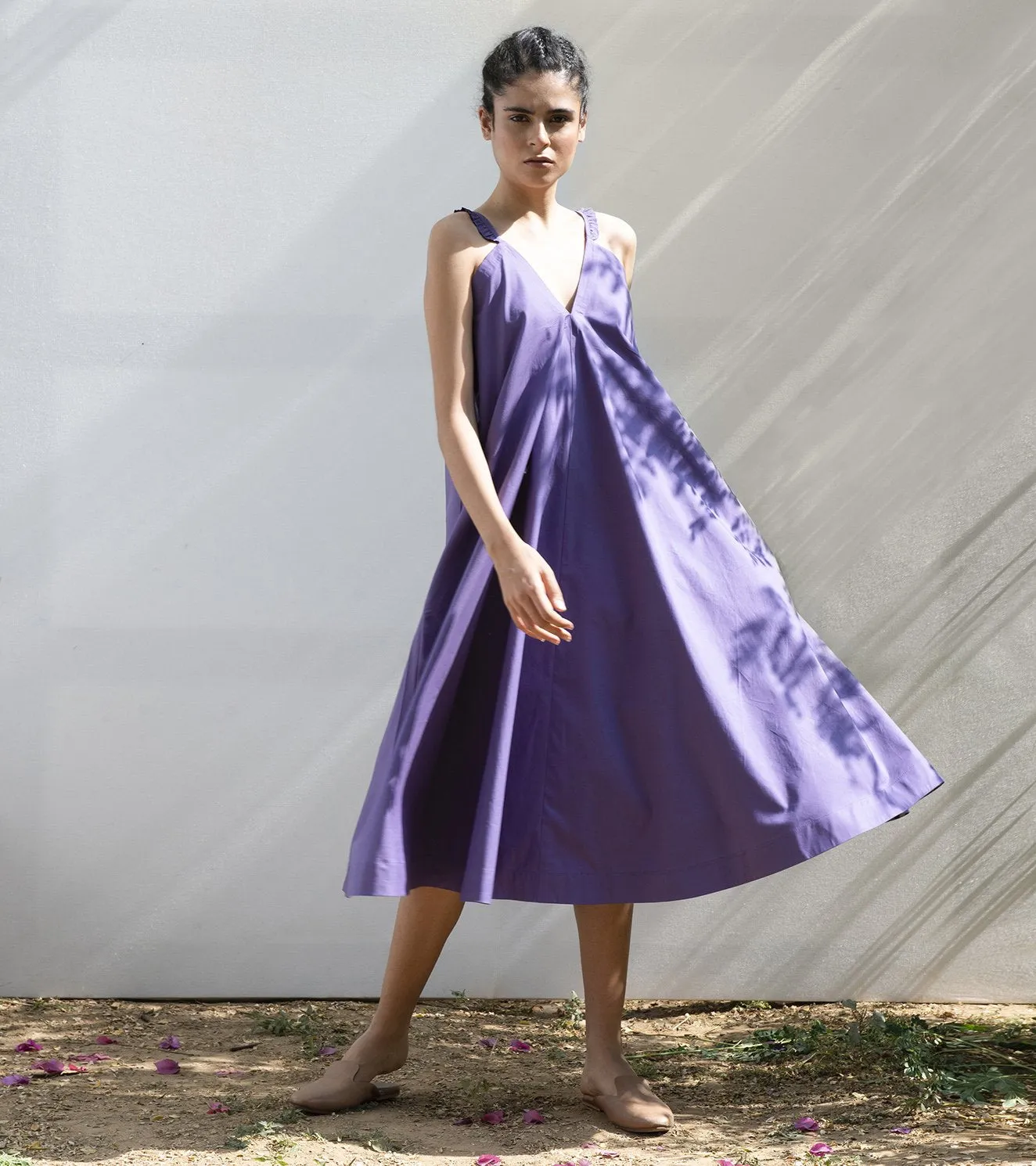 Khara Kapas   I    Hydrangea Handkerchief Midi Dress