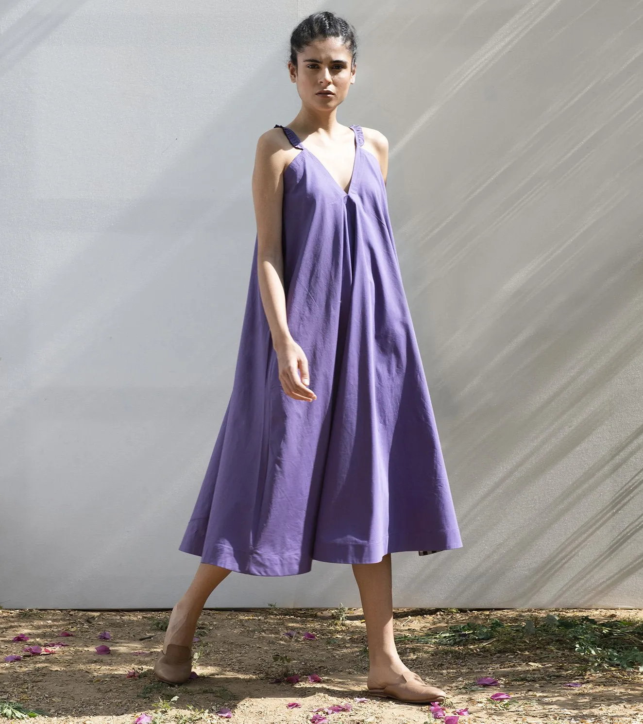 Khara Kapas   I    Hydrangea Handkerchief Midi Dress