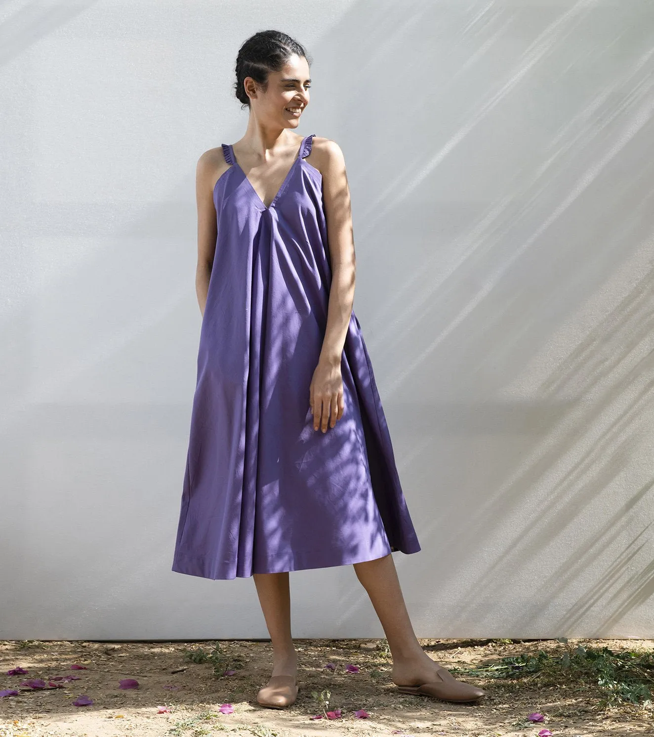 Khara Kapas   I    Hydrangea Handkerchief Midi Dress