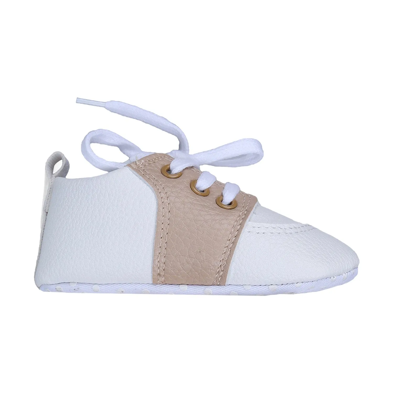 Lace-Up Stylish Leather Sneaker Shoes - White