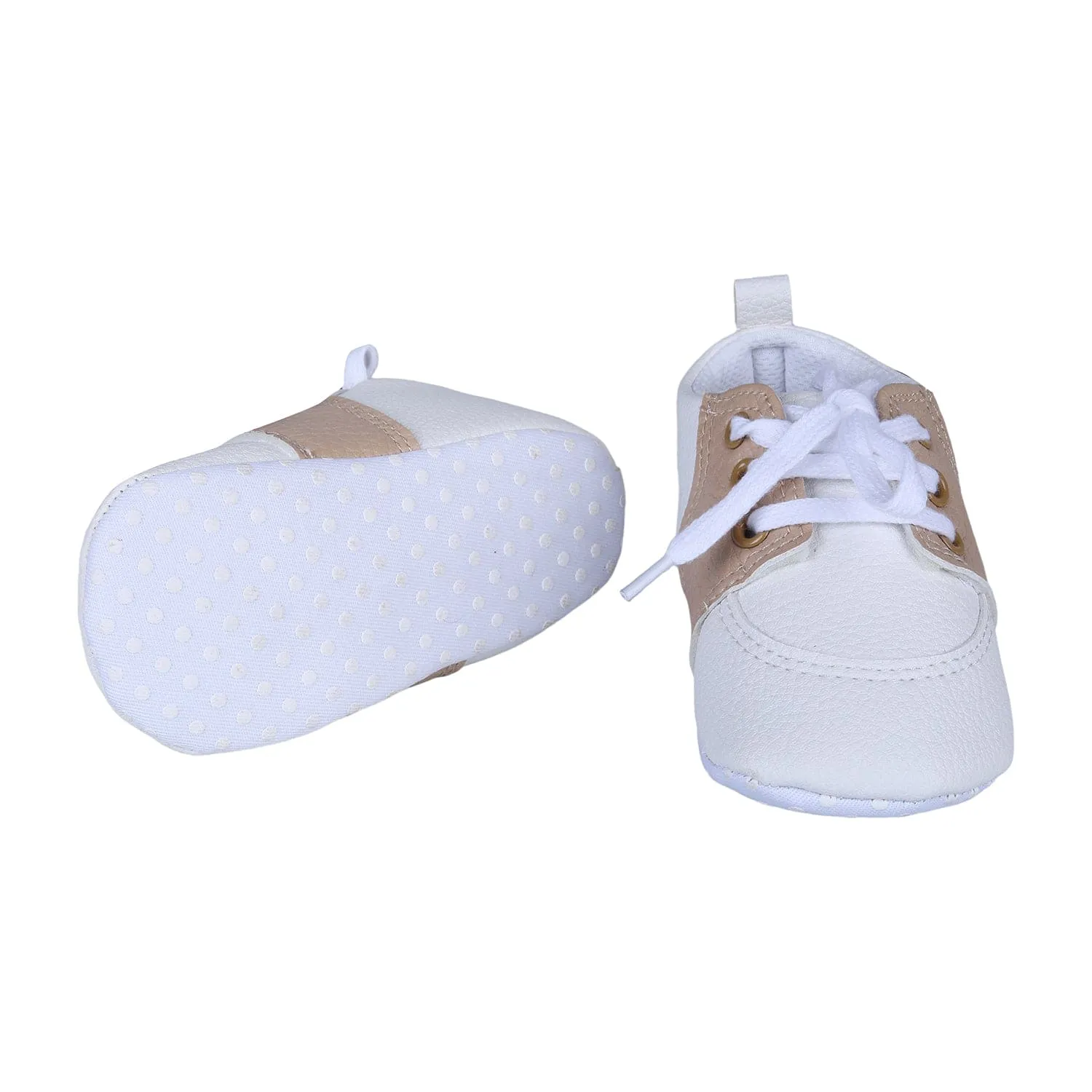 Lace-Up Stylish Leather Sneaker Shoes - White