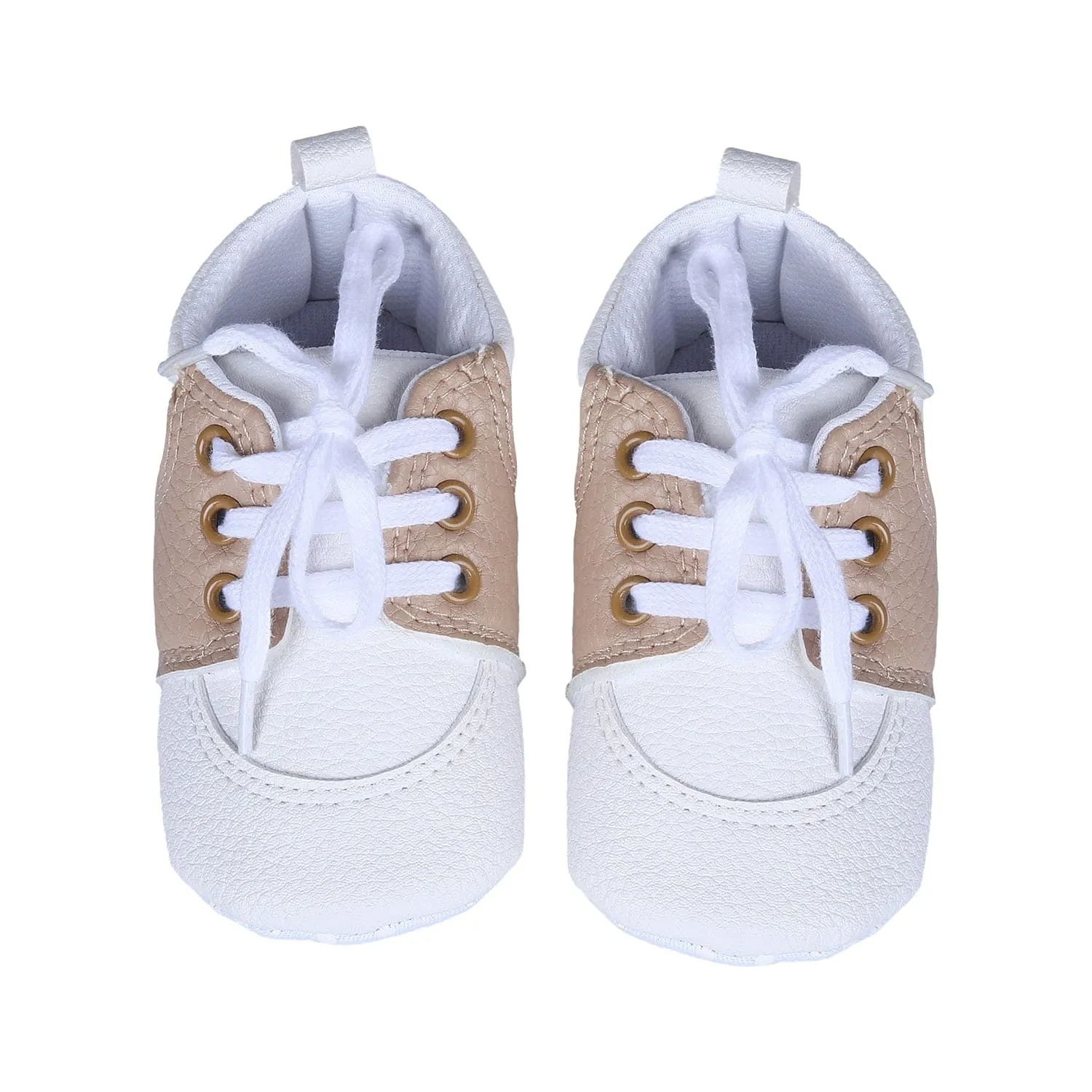 Lace-Up Stylish Leather Sneaker Shoes - White