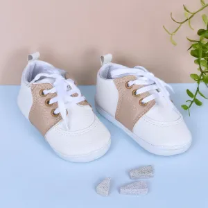 Lace-Up Stylish Leather Sneaker Shoes - White