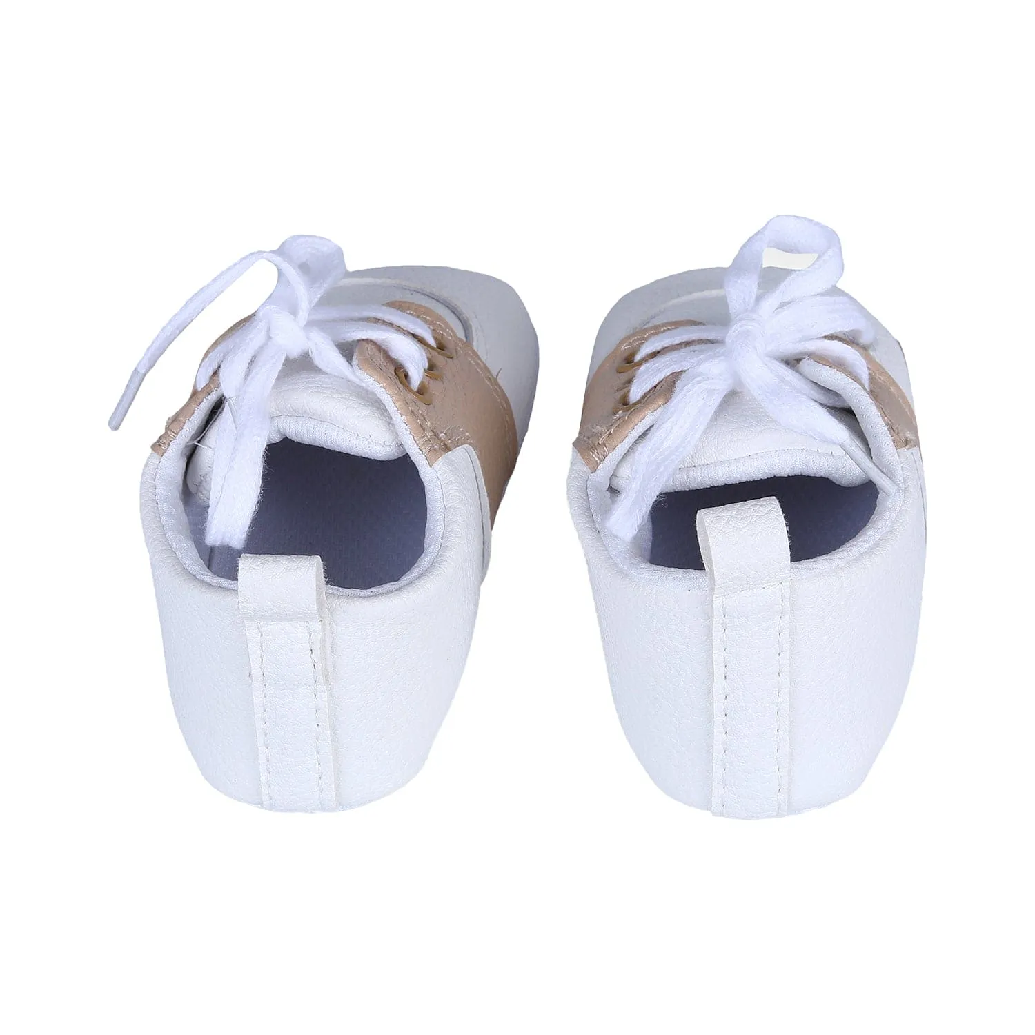 Lace-Up Stylish Leather Sneaker Shoes - White