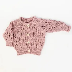 Leaf Lace Cardigan - Rosey
