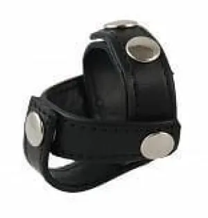 Leather cock & balls strap
