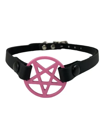 Leather Pentagram Collar