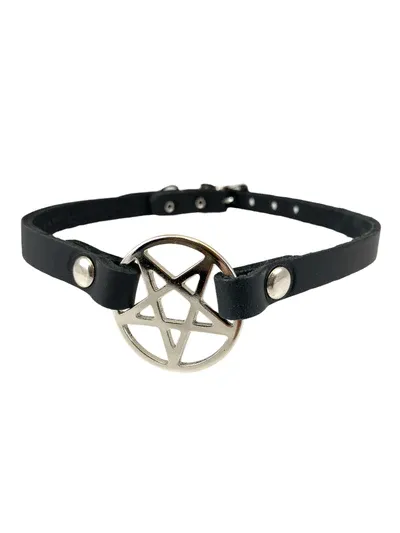Leather Pentagram Collar