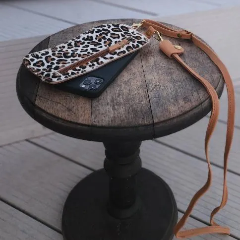 Leopard Leather Purse & Strap