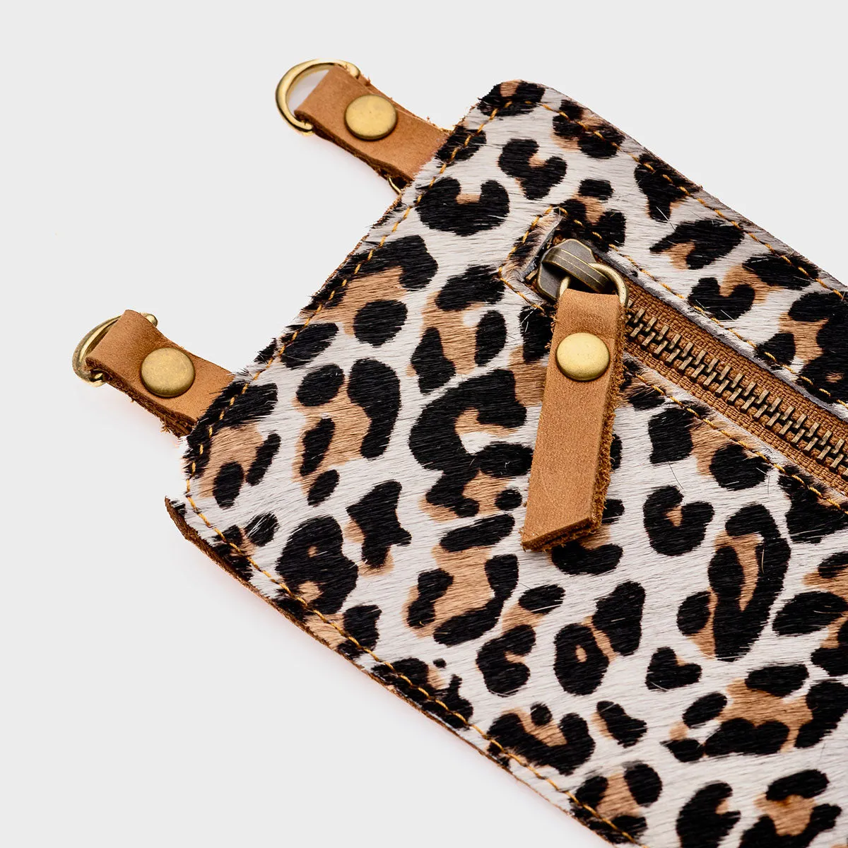 Leopard Leather Purse & Strap