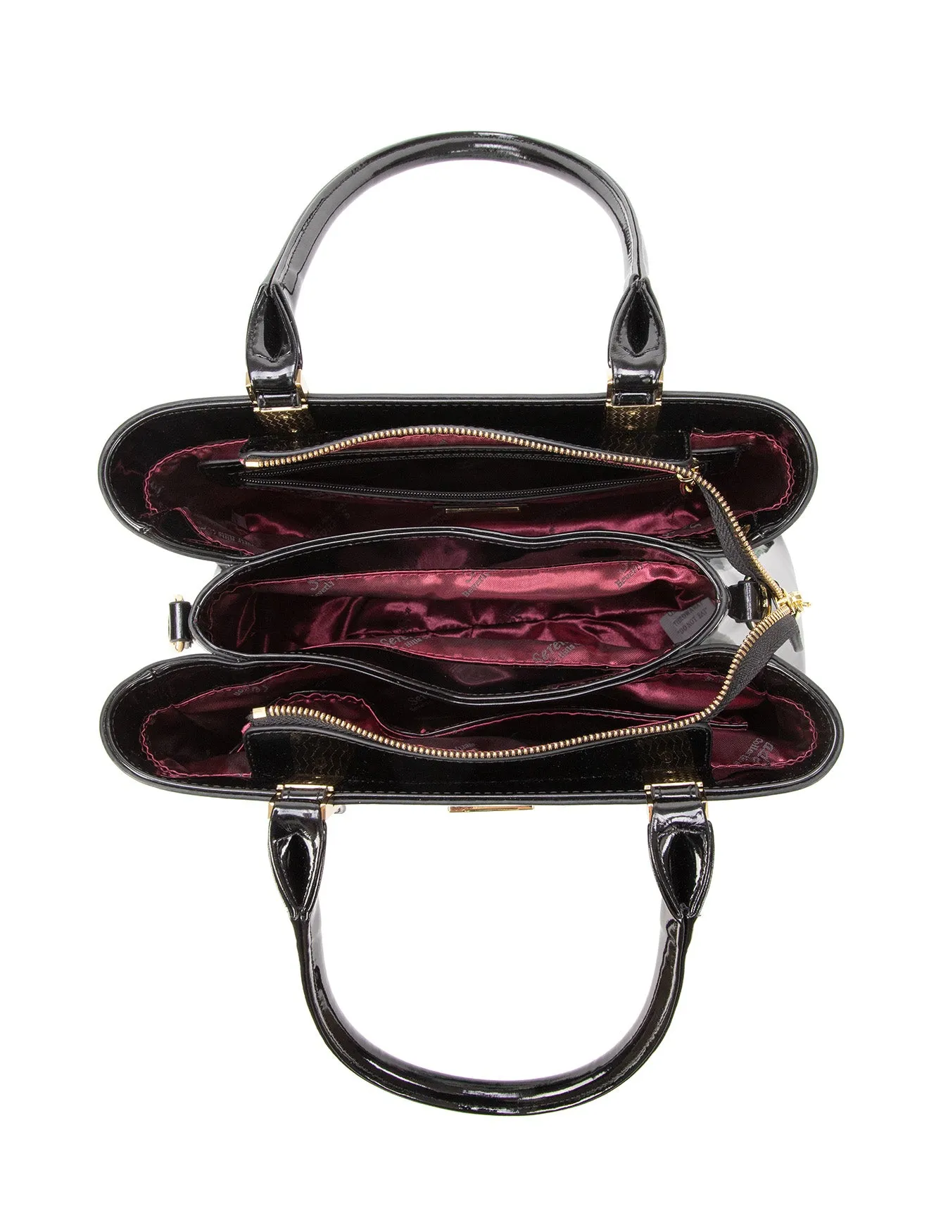 LILIANA TRIPLE COMPARTMENT LEATHER BAG- SN78-0378