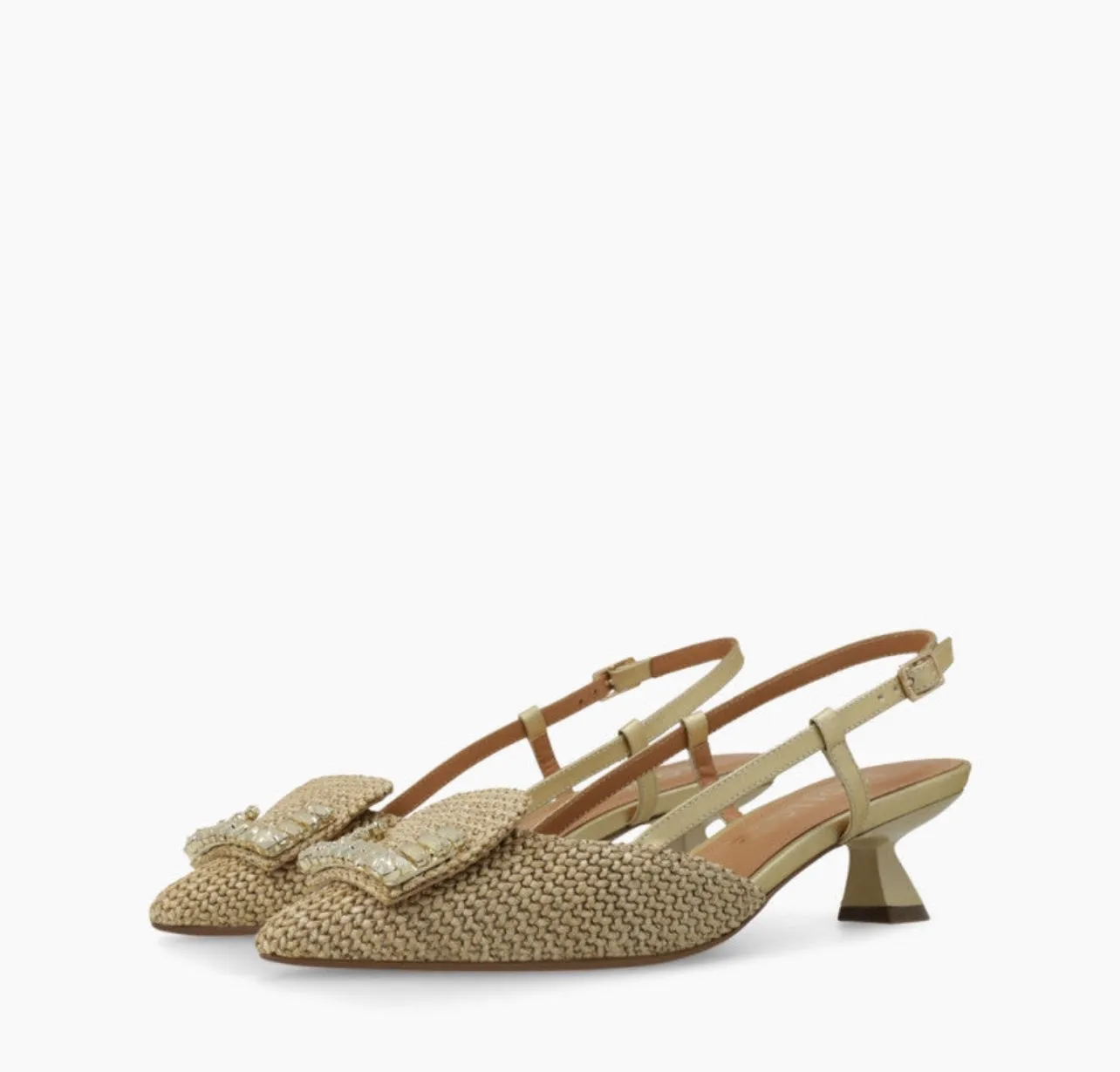 Lodi - DA5502 - Gold Raffia Sling Back