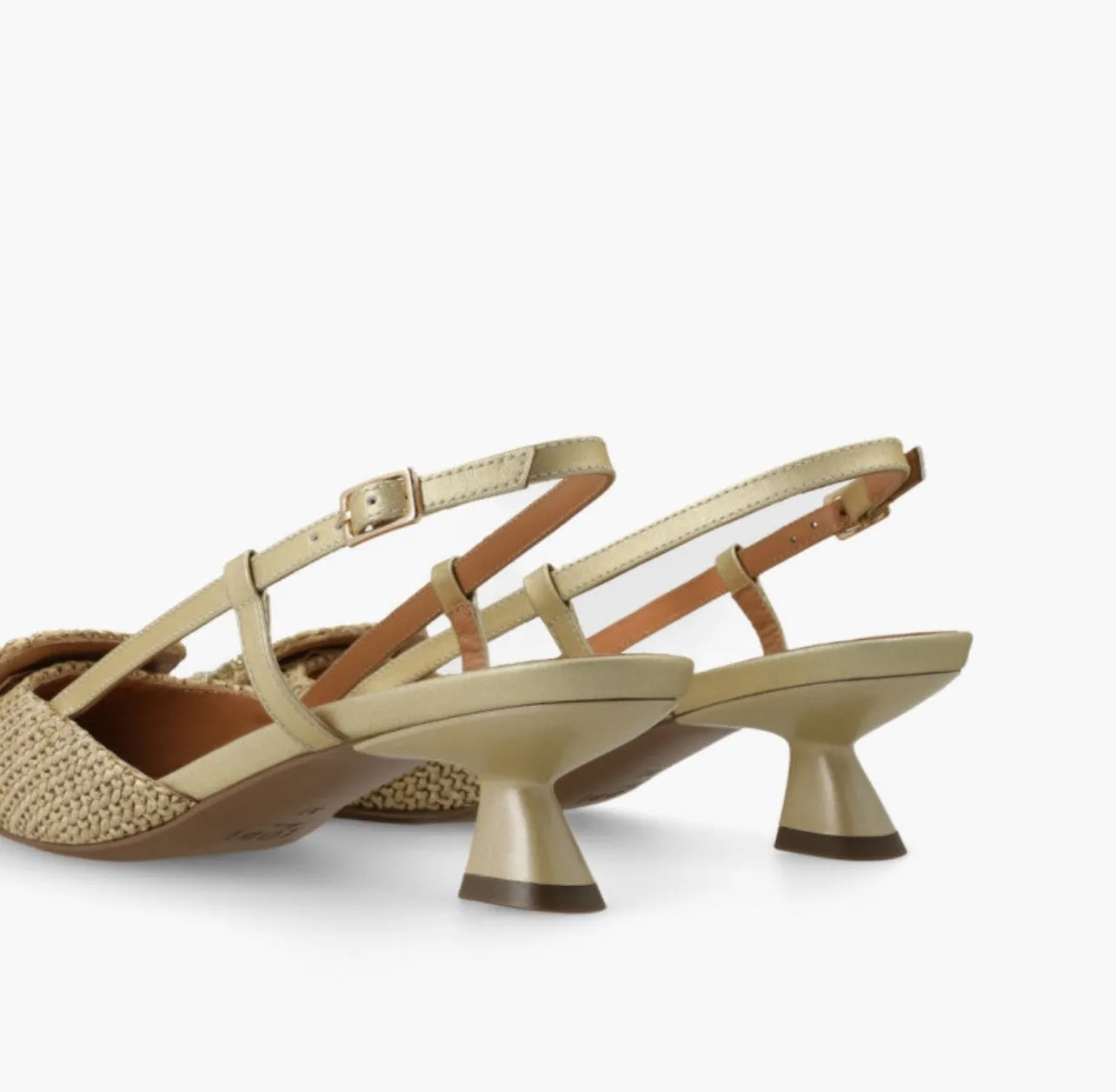 Lodi - DA5502 - Gold Raffia Sling Back