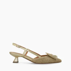 Lodi - DA5502 - Gold Raffia Sling Back