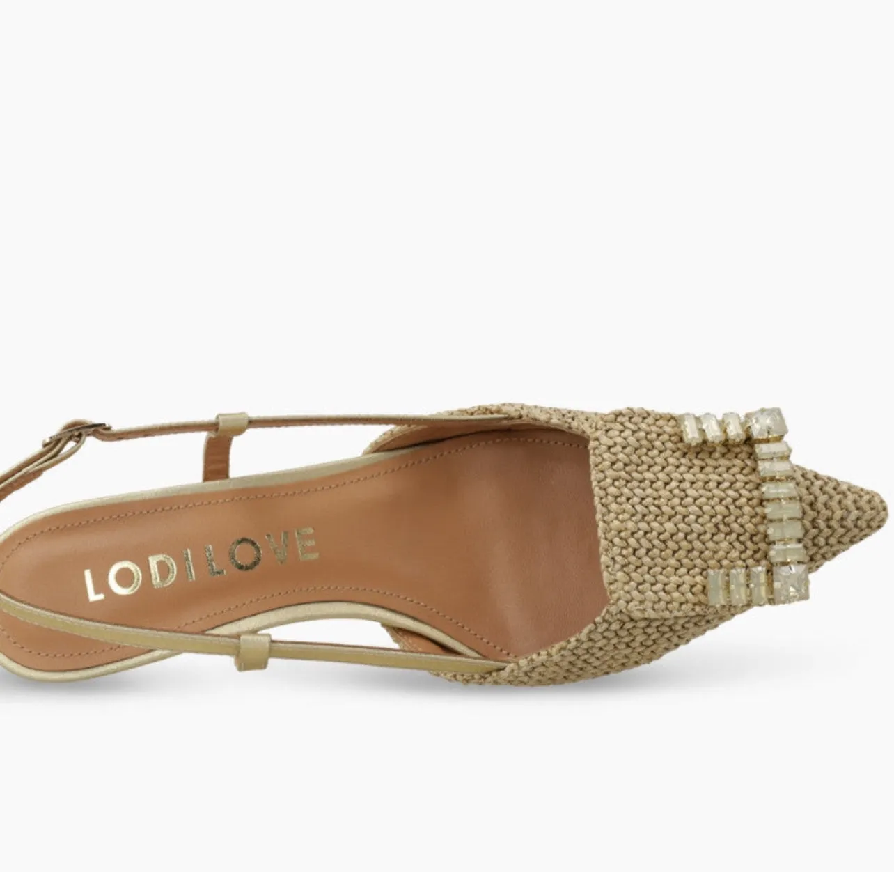 Lodi - DA5502 - Gold Raffia Sling Back