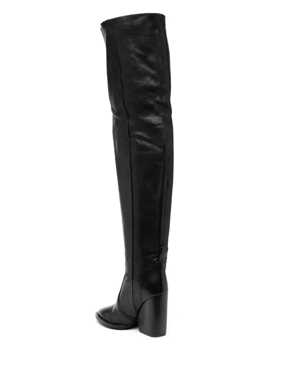 logo-sole 100mm leather knee-high boots