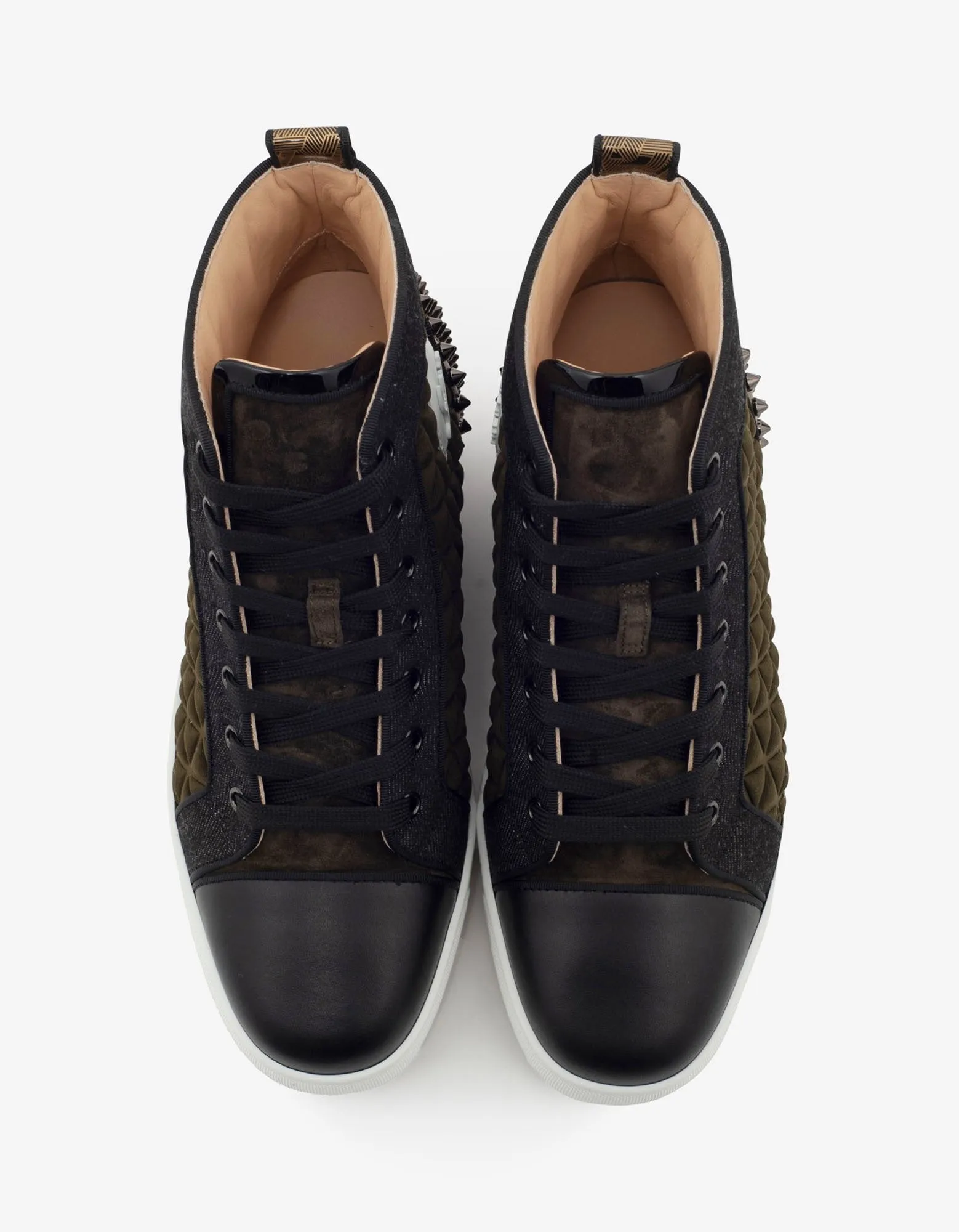 Louis Spikes III Waffle Neoprene High Top Trainers