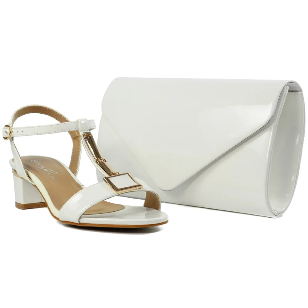 Lunar Blaze White Patent Bag
