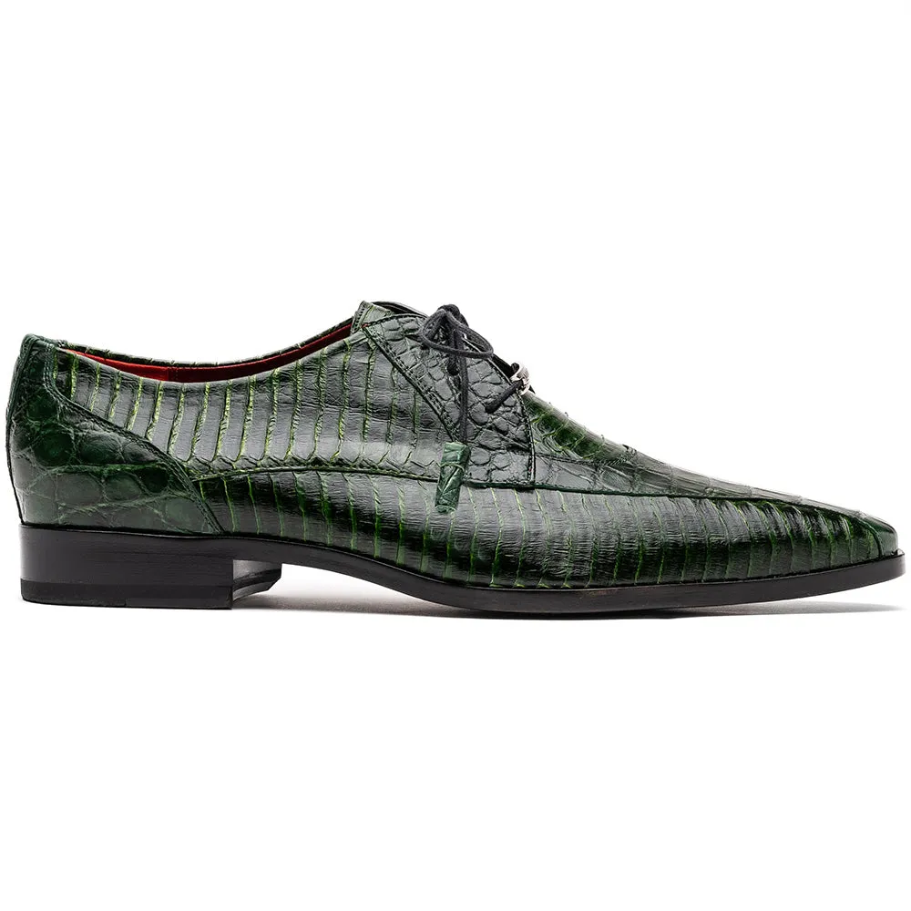 Marco Di Milano Moncalieri in Green Alligator & Cobra Derby Shoes