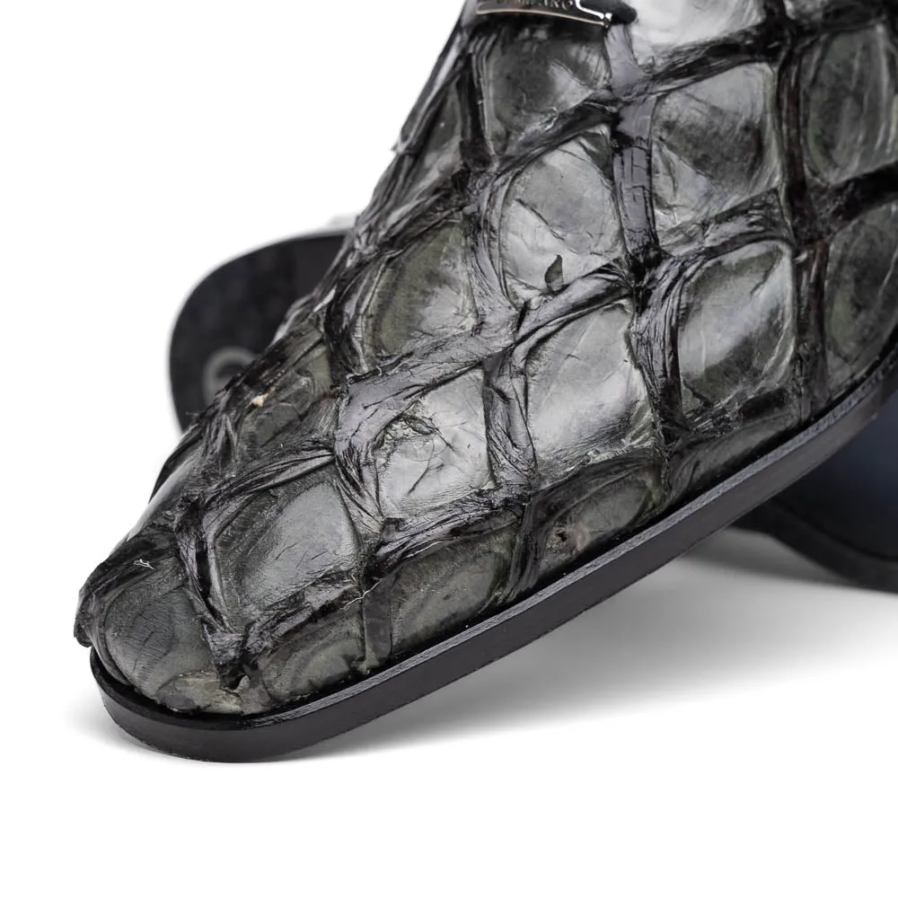 Marco Di Milano Olivieri in Grey Pirarucu Oxford Dress Shoes