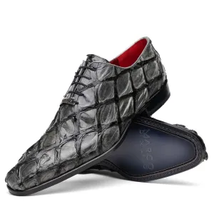 Marco Di Milano Olivieri in Grey Pirarucu Oxford Dress Shoes