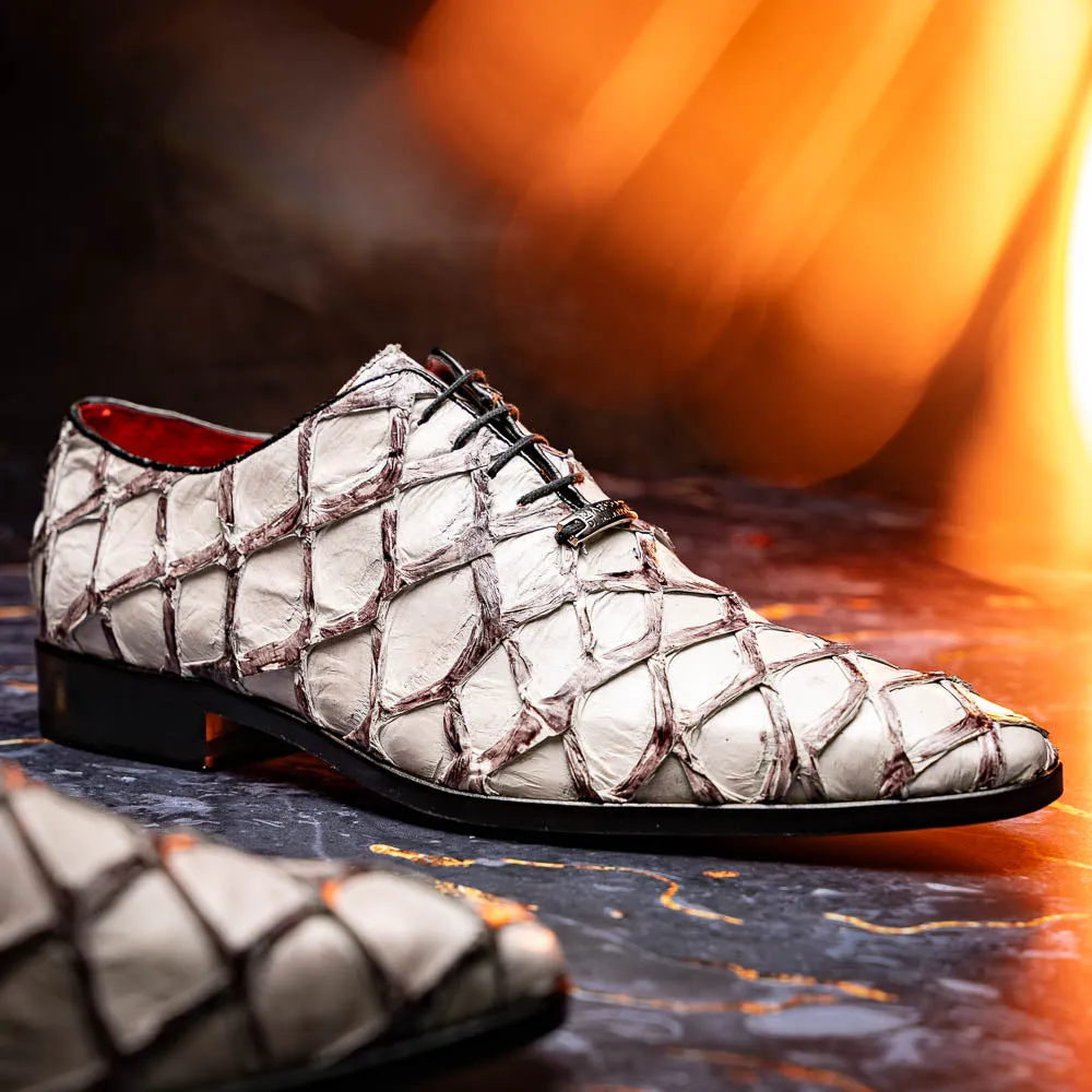 Marco Di Milano Olivieri in Newspaper Pirarucu Oxford Dress Shoes