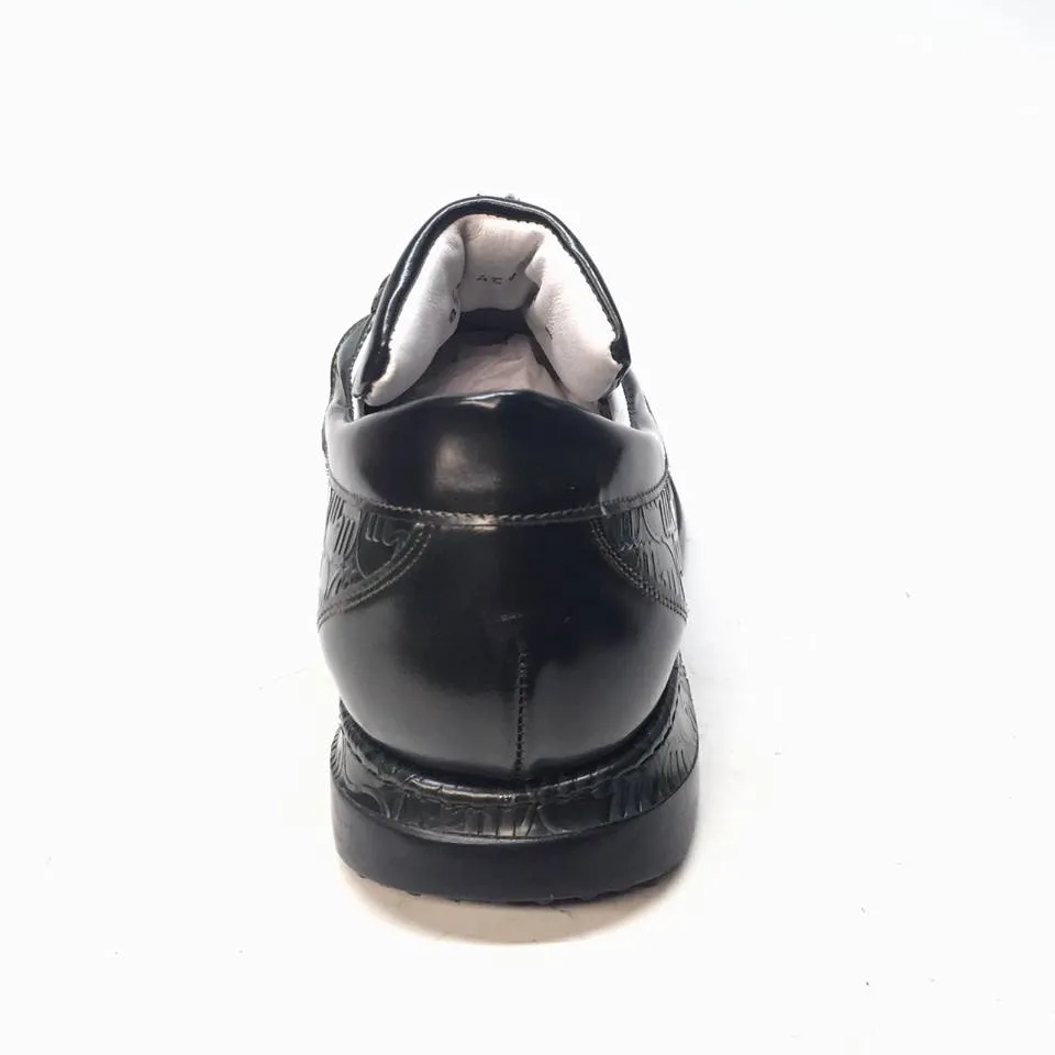 Mauri 8514 Crocodile Tail/Calf Lace Up Sneakers