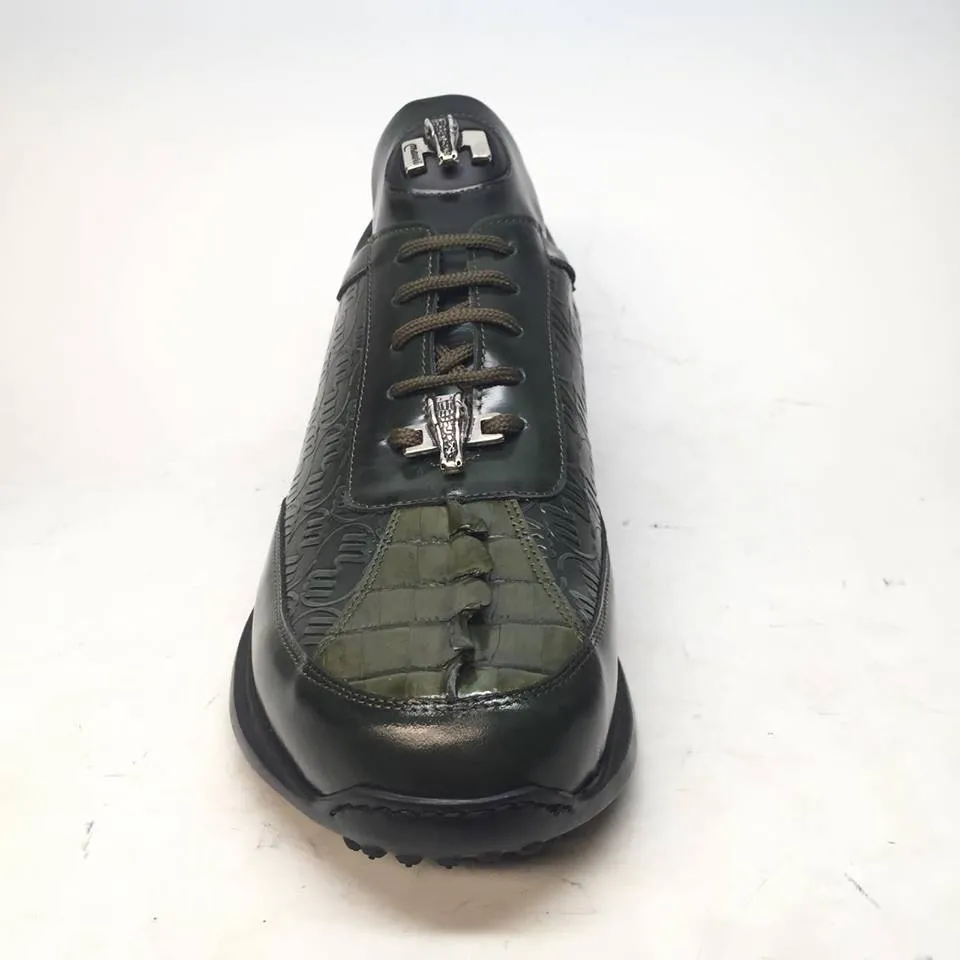 Mauri 8514 Crocodile Tail/Calf Lace Up Sneakers